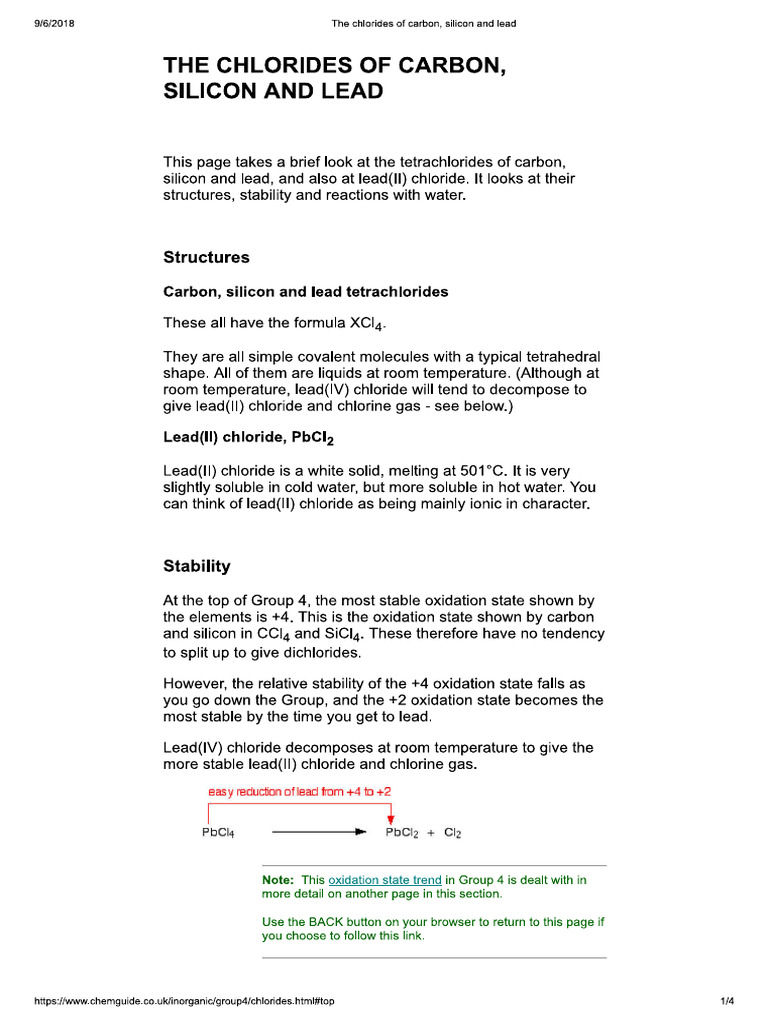 HO Chlorides | PDF