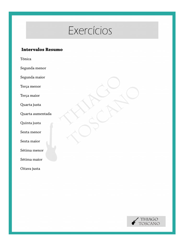 Intervalos Resumo Pdf