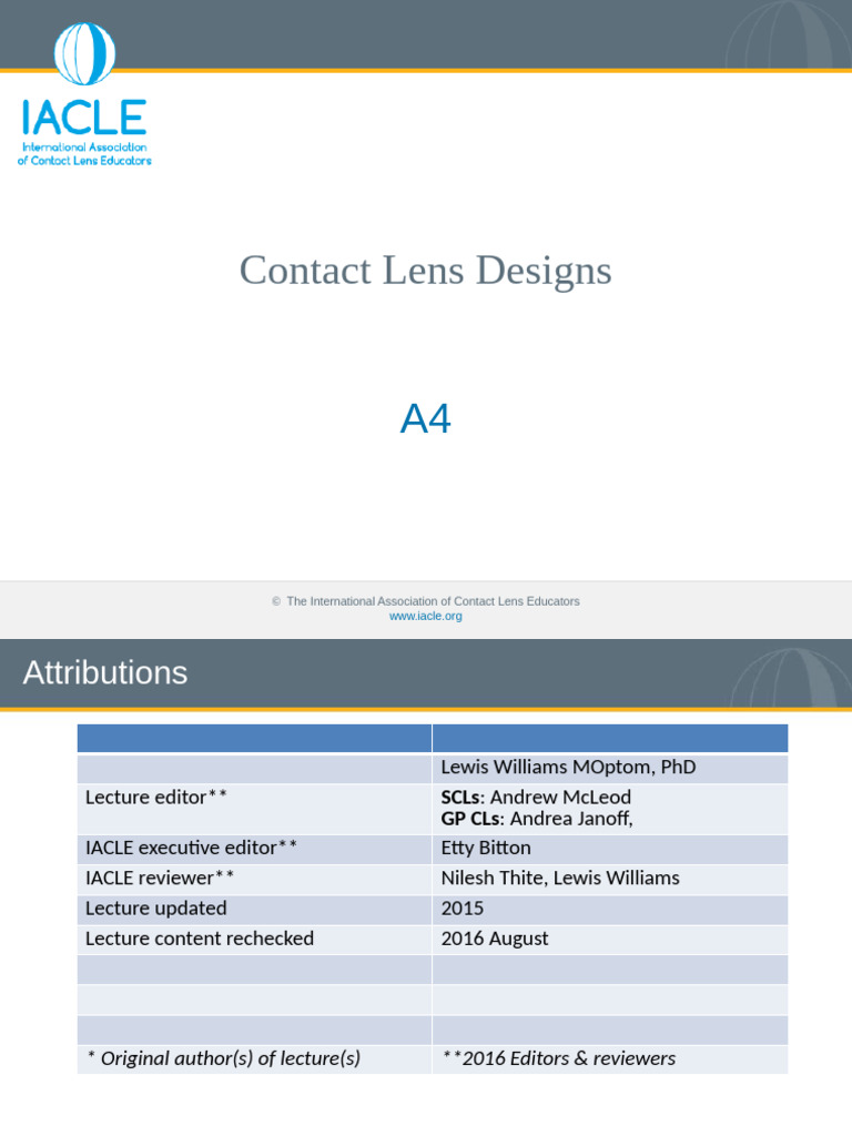 Design Lenti RGP | PDF