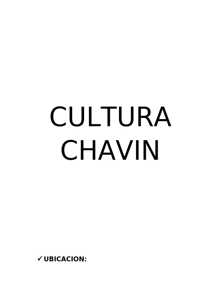 Cultura Chavin | PDF