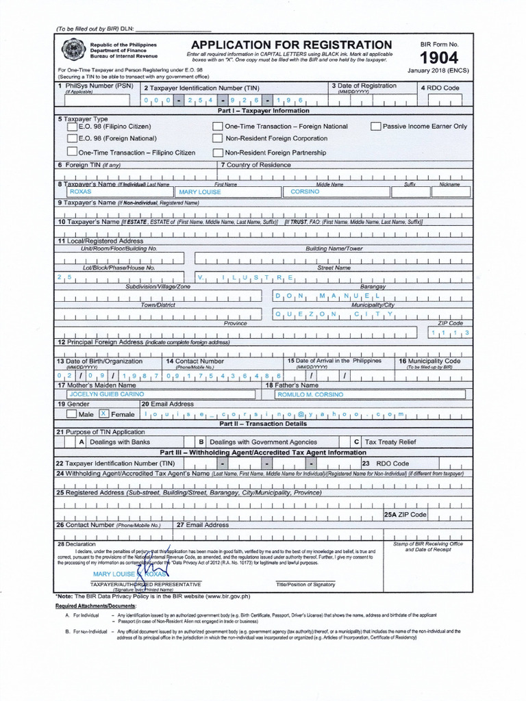 Application For Registration Final | PDF