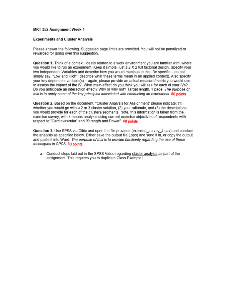 MKT 352 Assignment Week 4 | PDF