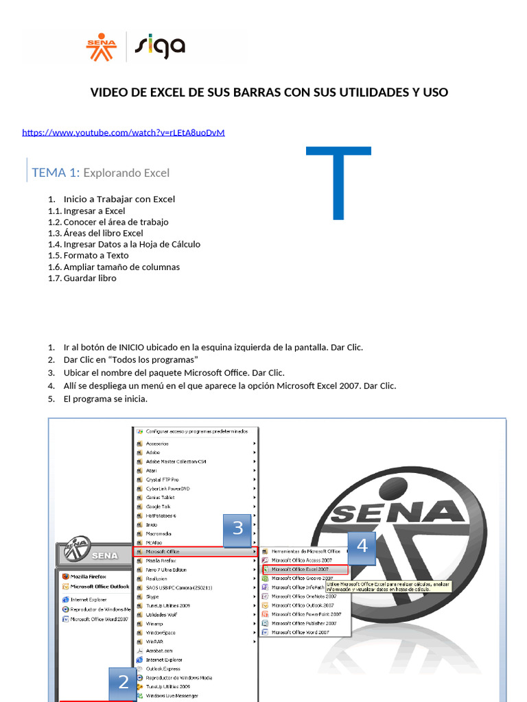 TALLER DE EXCEL Y SUS APLICACIONES Informatica Básica | PDF