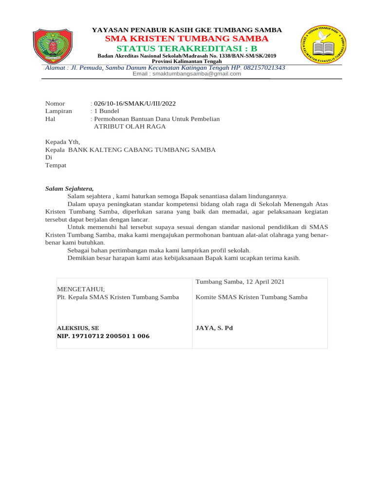 Proposal Atribut Olahraga BISPORA | PDF