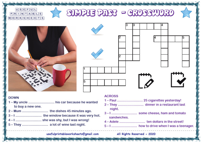 Simple Past Crossword | PDF