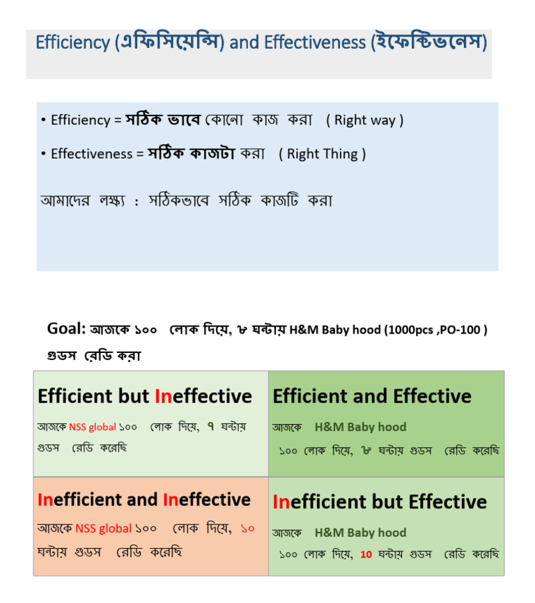 Efficiency & Effectiveness | PDF