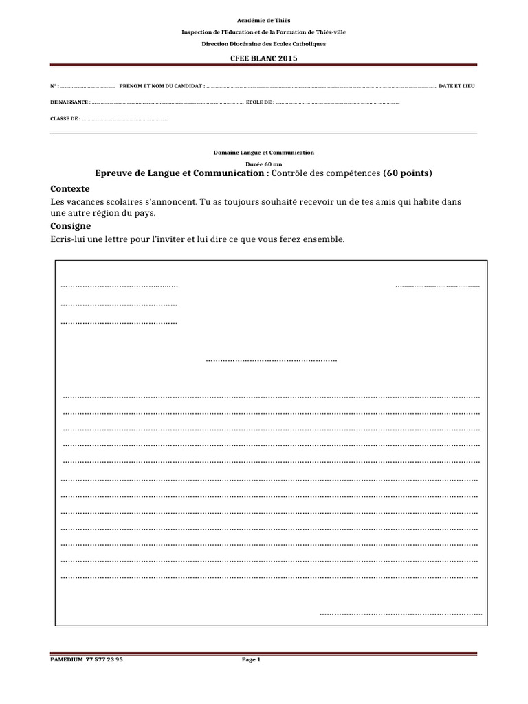 Epreuve LC | PDF
