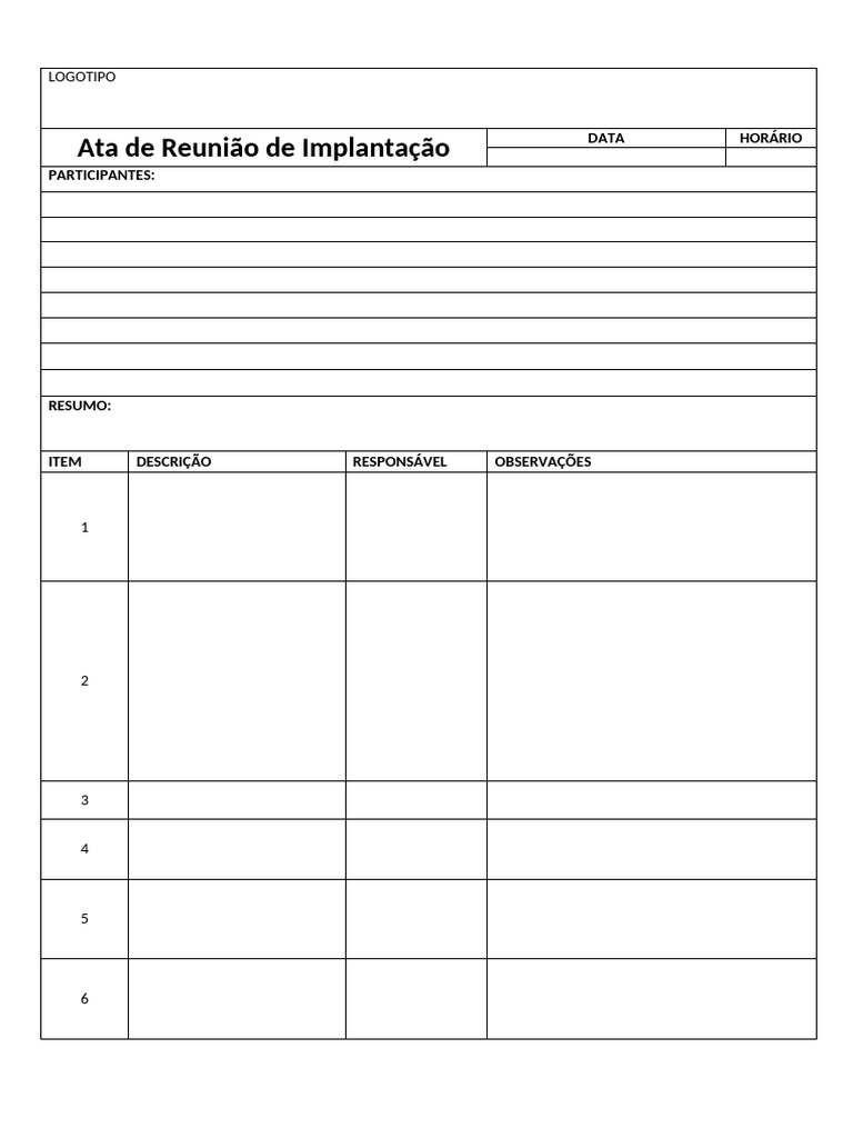 Modelo de Ata de Reunião 2 | PDF