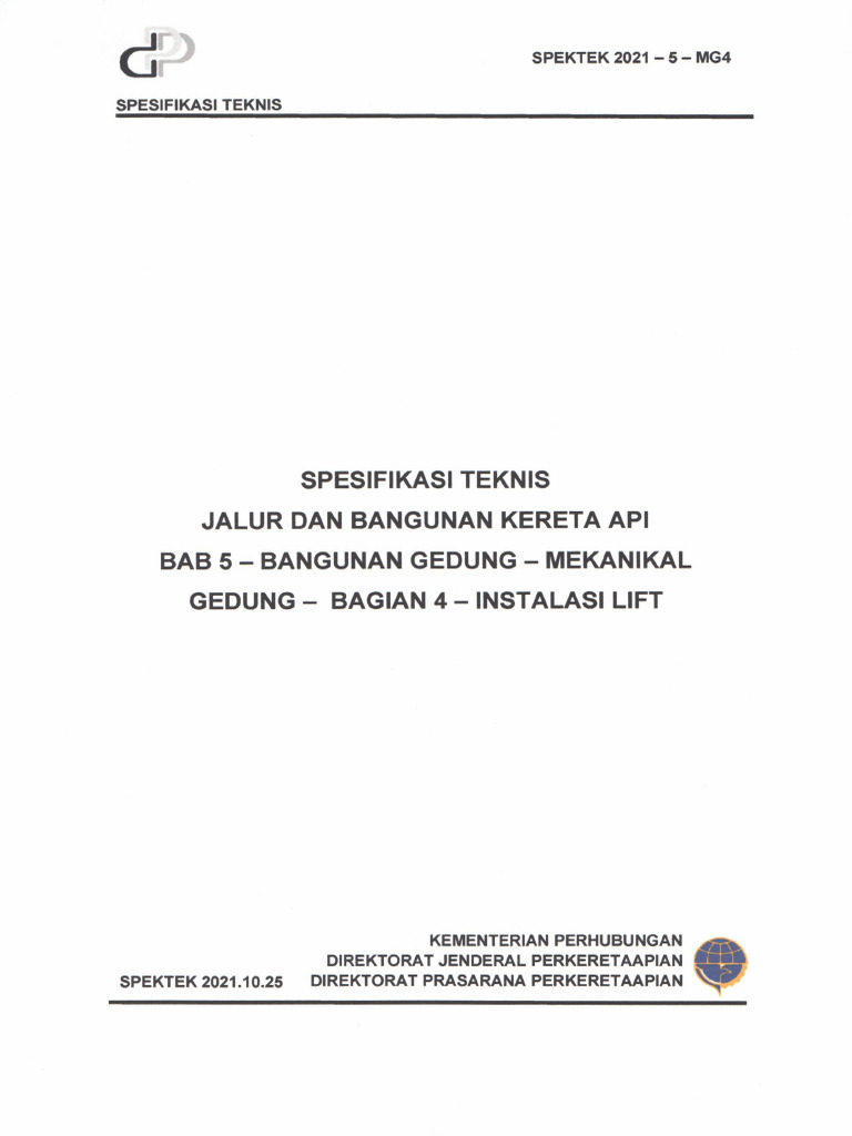 Spektek 2021 - 5 - MG4 - Instalasi Lift | PDF