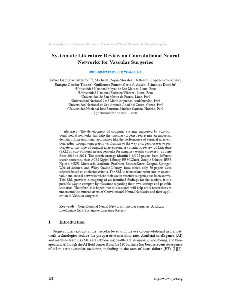 Systematic Literature Review On Convolut | PDF