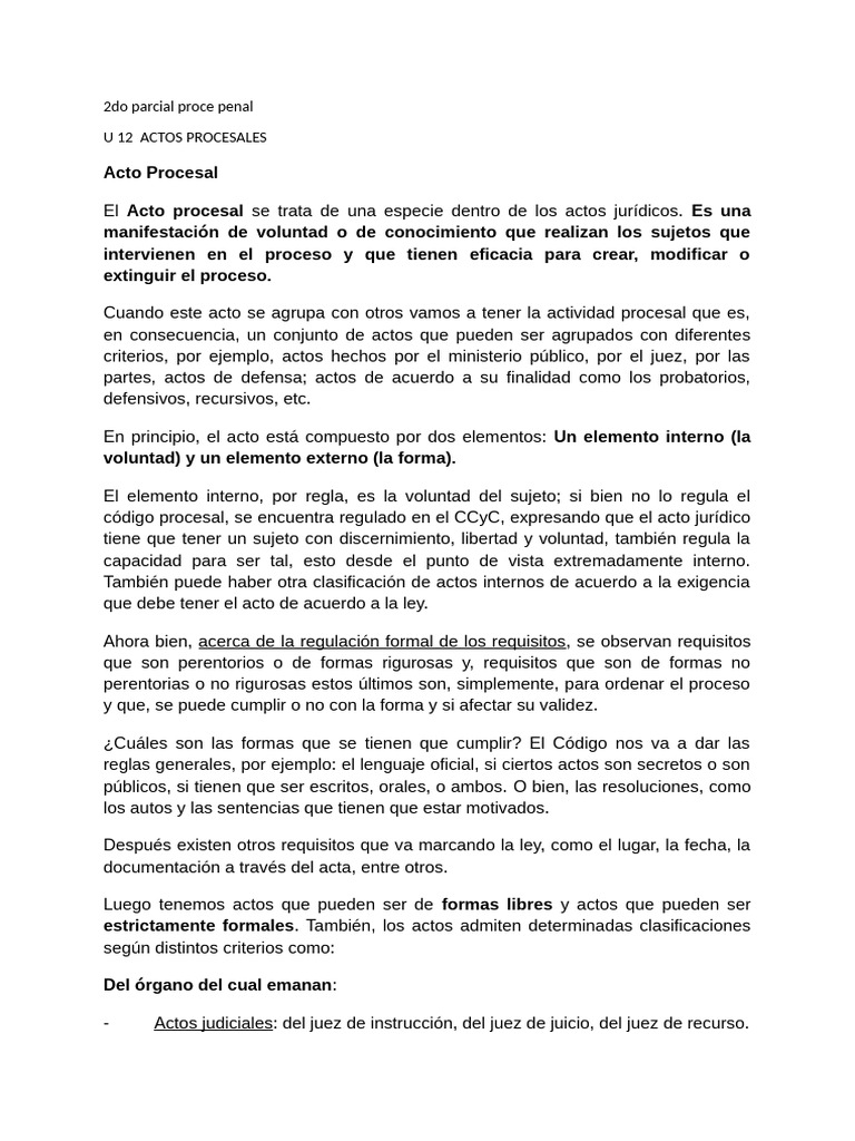 2do Parcial Proce Penal | PDF
