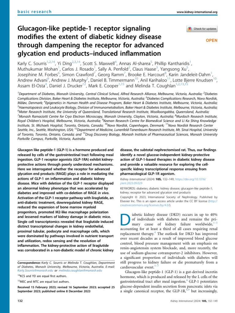 Glucagon Like Peptide 1 Receptor Signaling Modifie | PDF