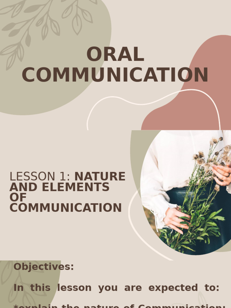 Module 1 Lesson 1 NATURE AND ELEMENTS | PDF