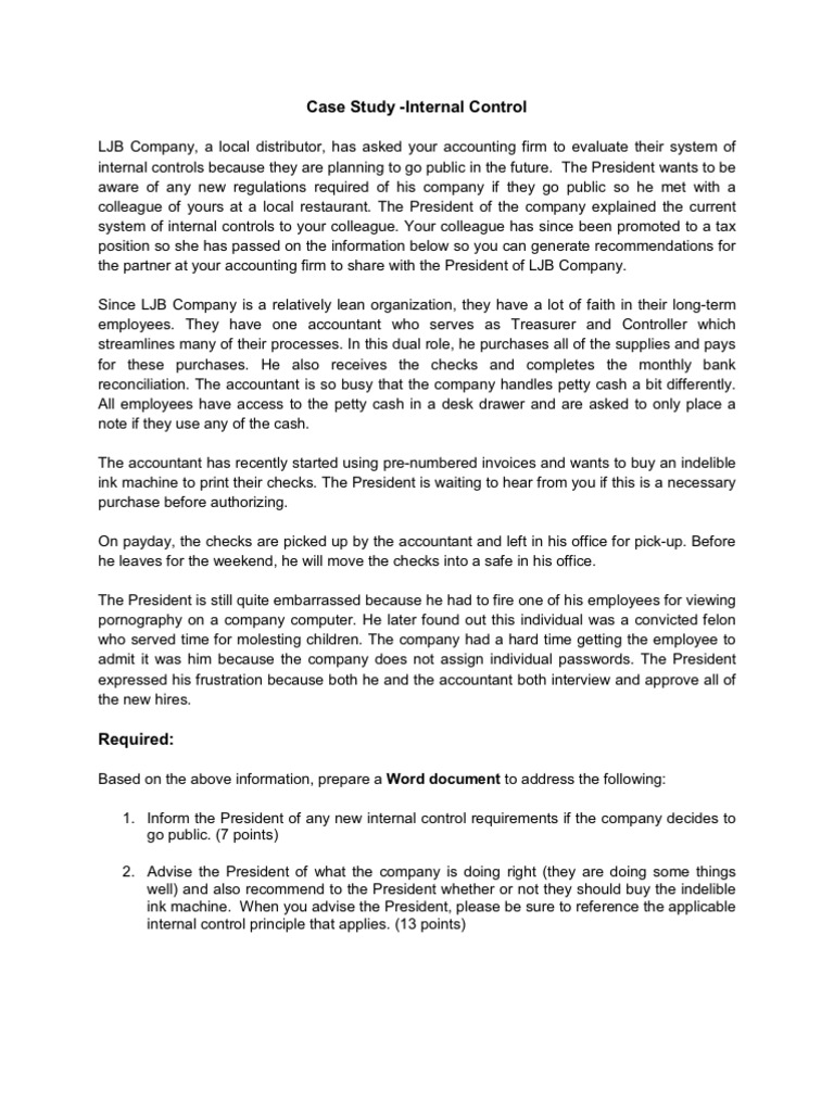 Internal control failure examples picture