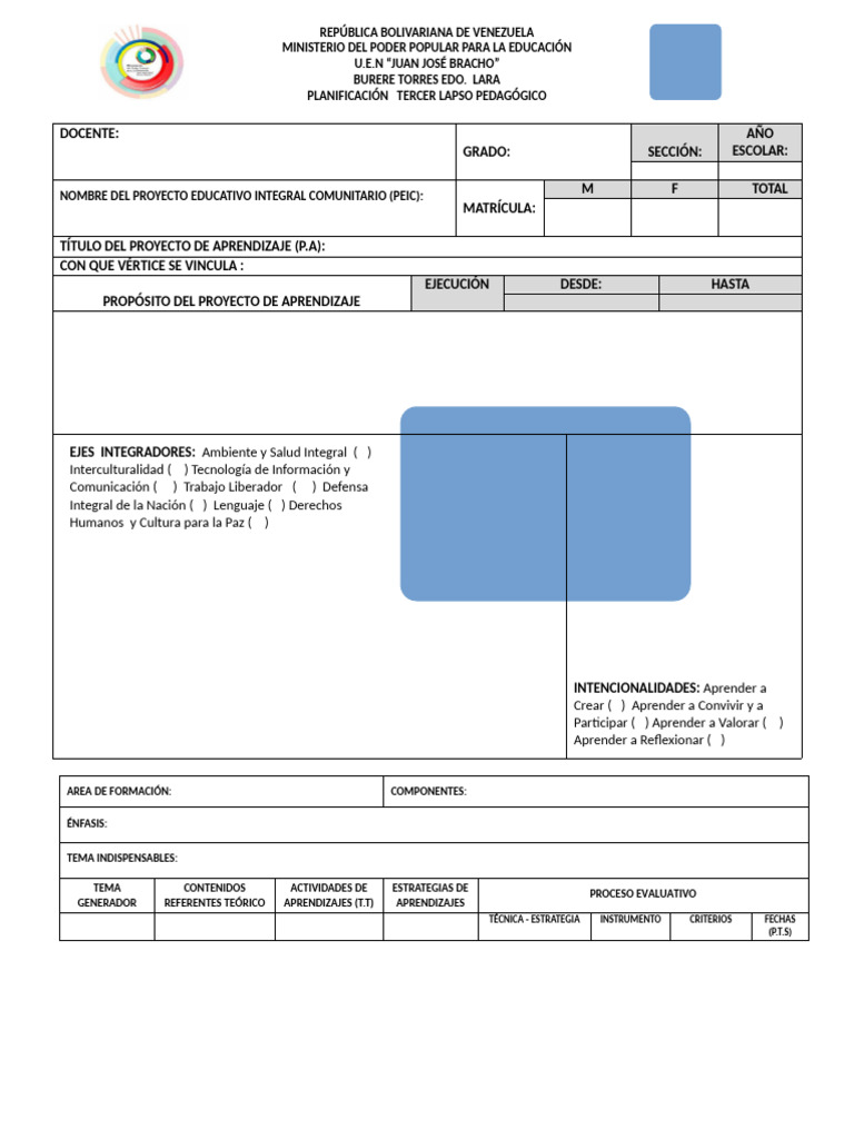 Formato Primaria de Planificacion 2024-2025 | PDF