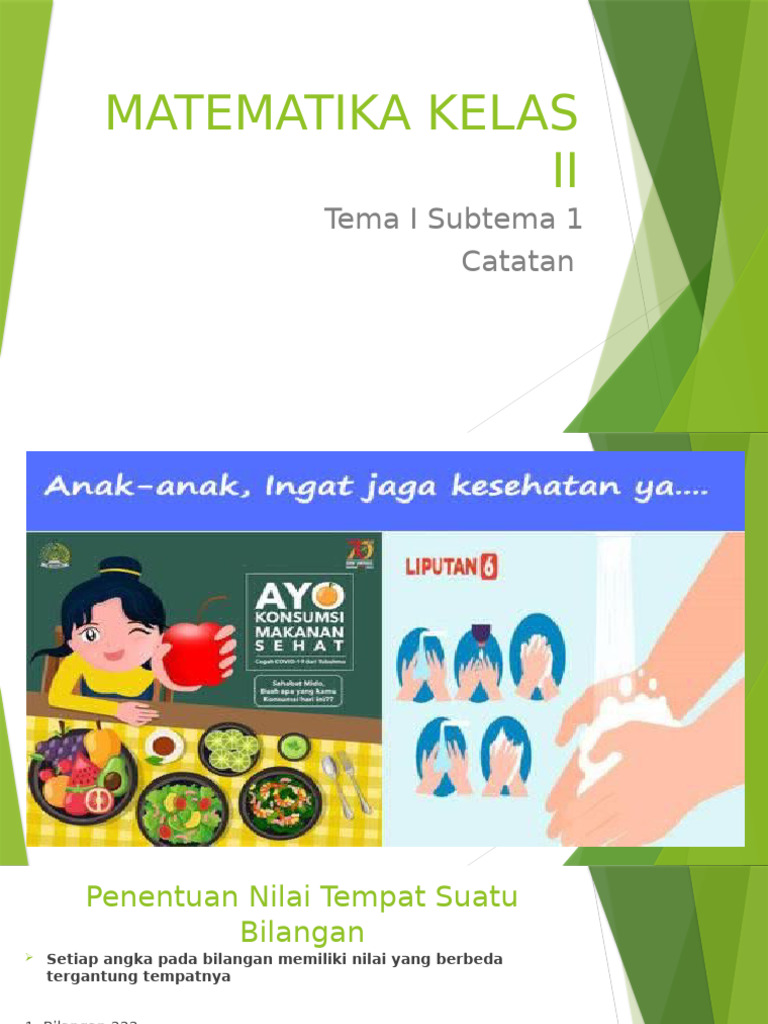 MATEMATIKA Kelas 2 CT Tema I Subtema 1 | PDF