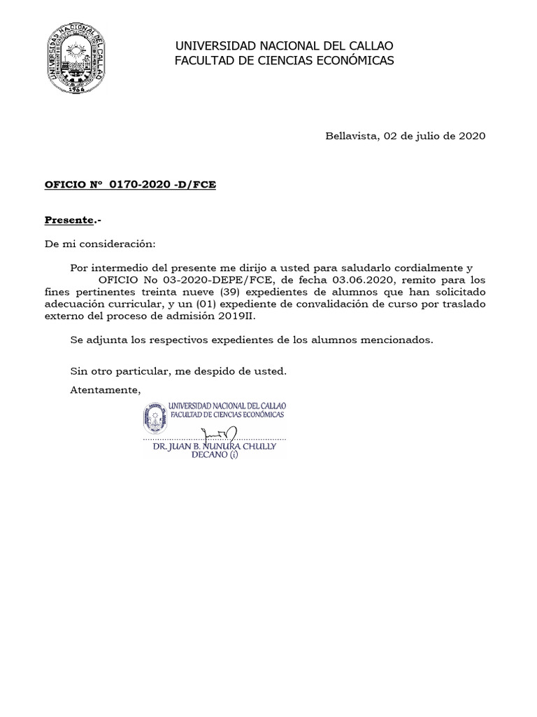 0170-2020 Oraa Adecuacion Curricular 30.06.2020 | PDF