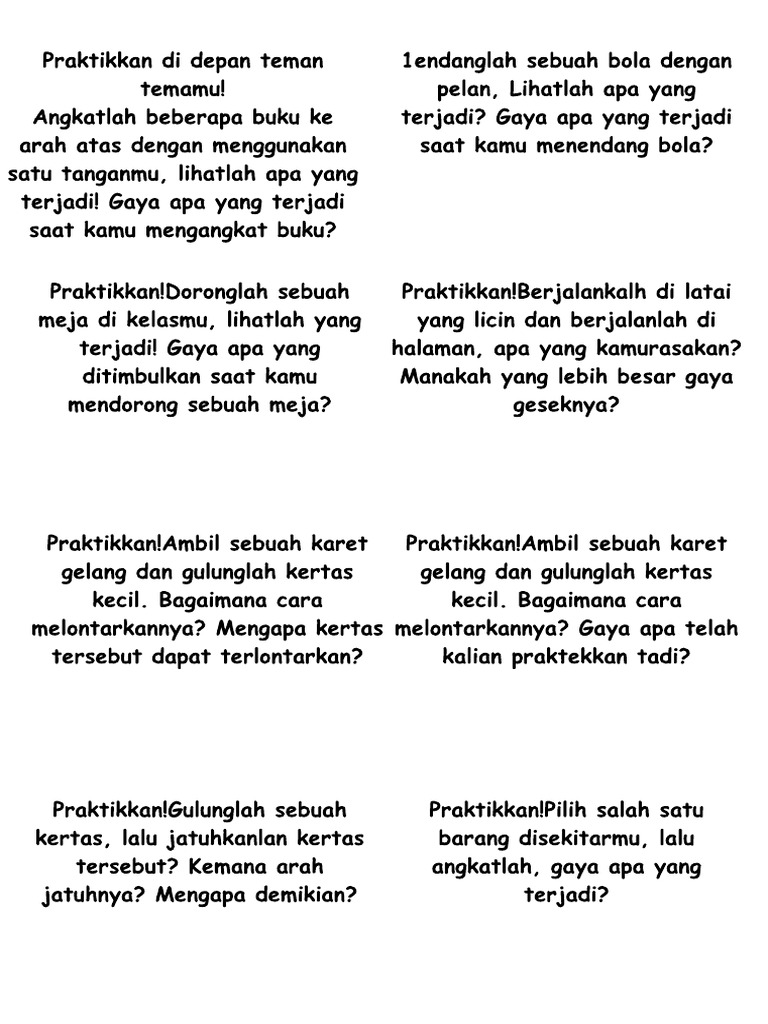 Kartu Tantangan | PDF