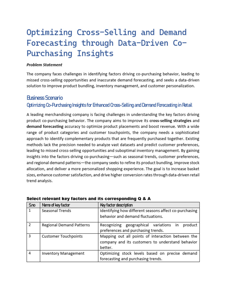 Enhance Cross-Selling with Data Insights | PDF | Forecasting | Machine ...