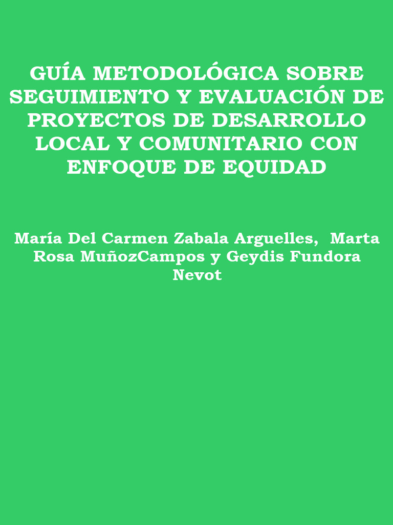 Evaluación de Proyectos de Desarrollo Comunitario | PDF | Finanzas y ...