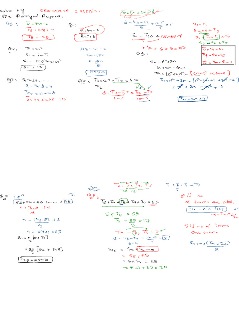 Sequence and Series Solution Book | PDF