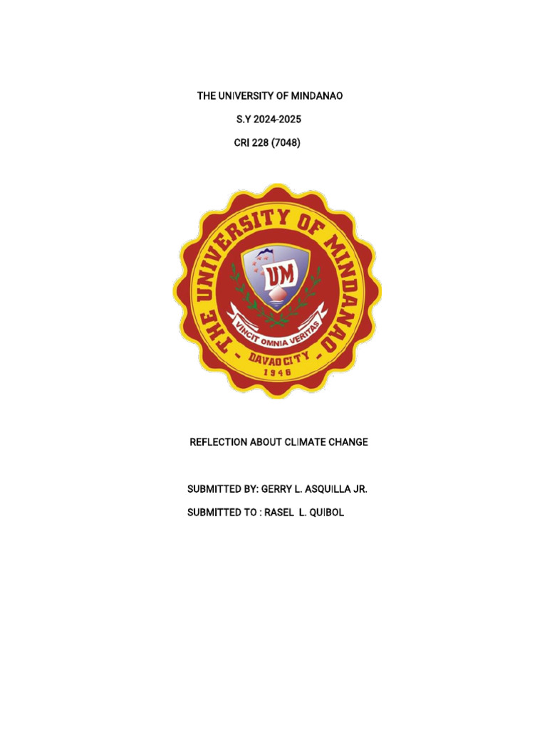 Climate Change Reflection | PDF