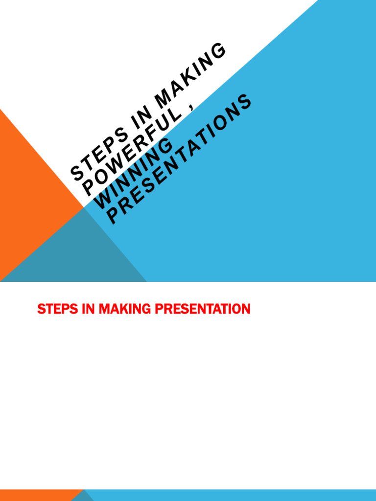 Making a powerful presentation pdf