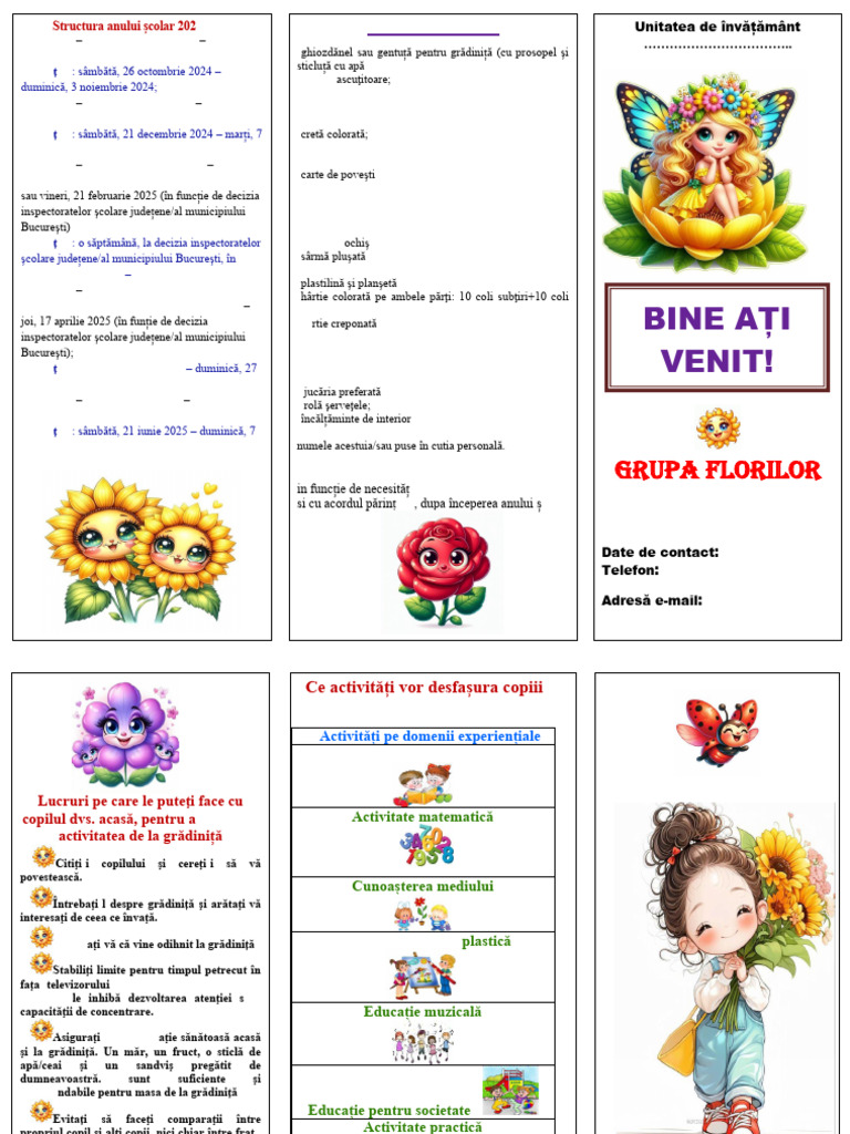 Pliant Pentru Inceput de An Scolar 2024-2025.PDF Versiunea 1 | PDF