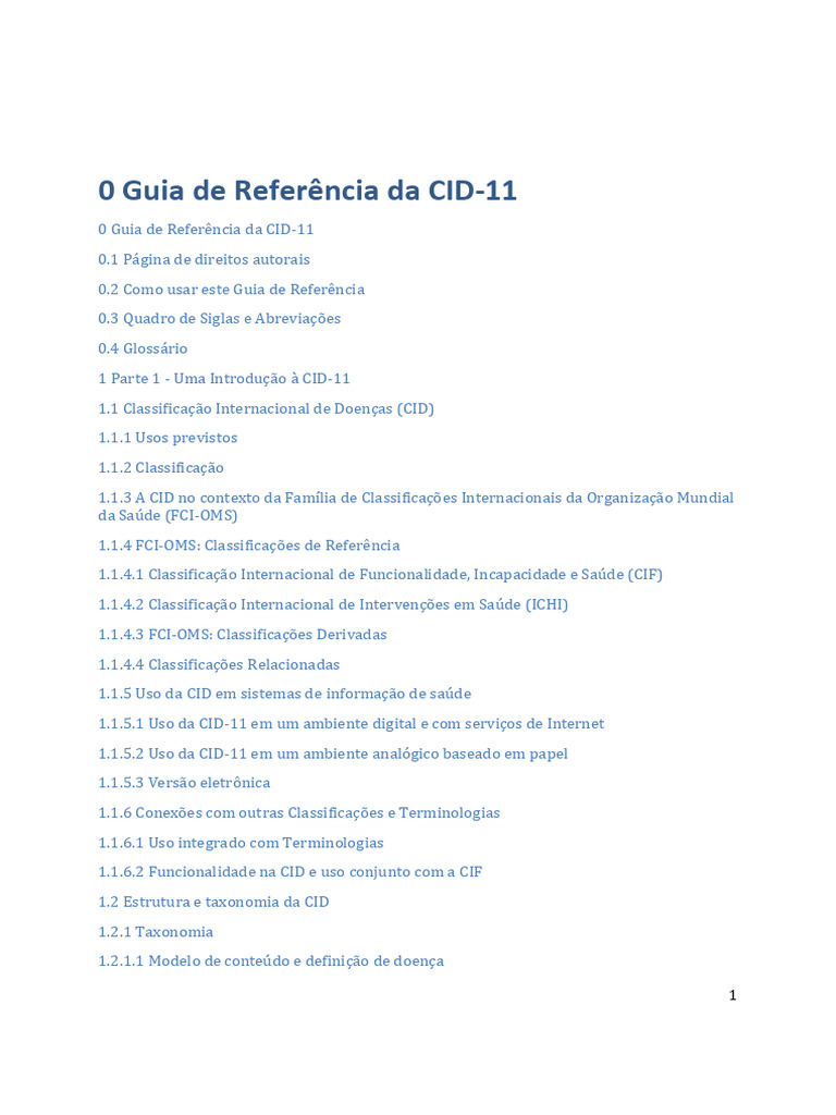 ICD 11 Reference Guide 2024 01 PT | PDF