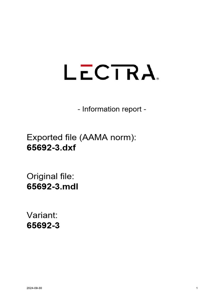 Exported File (AAMA Norm) :: - Information Report | PDF