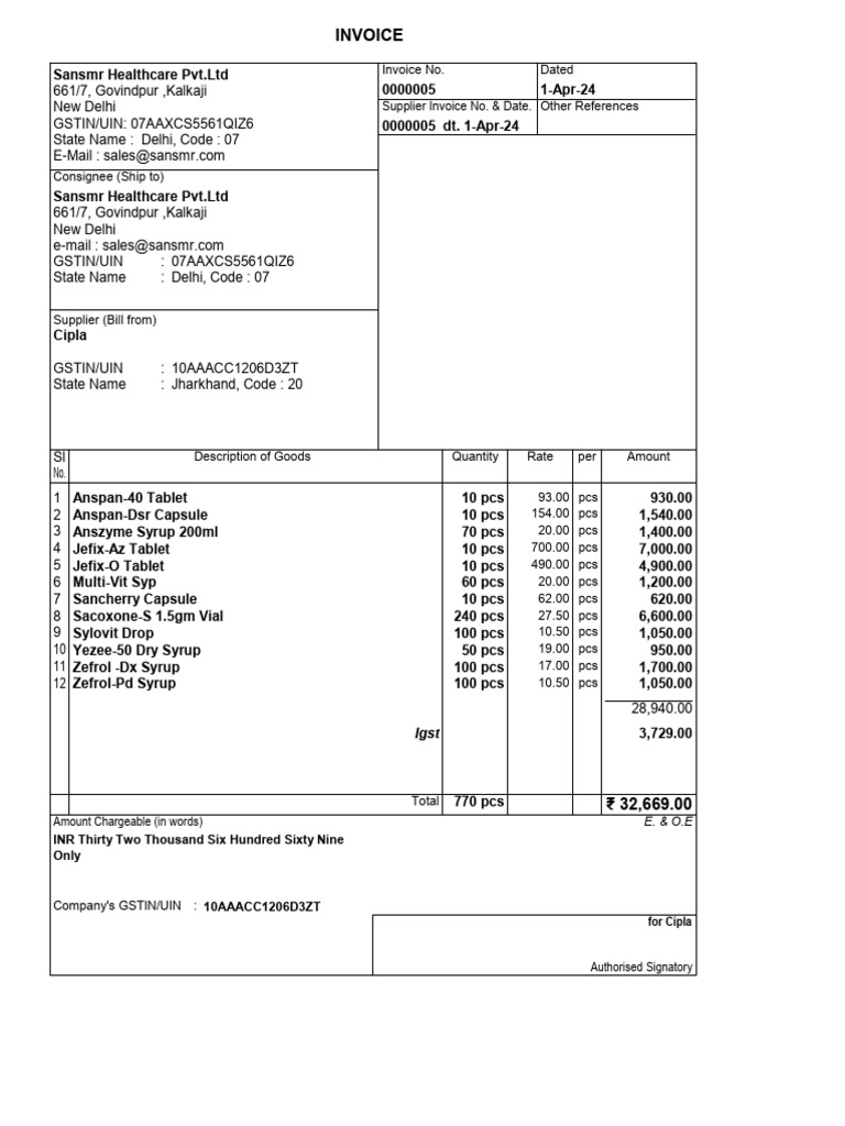 Invoice 5 | PDF