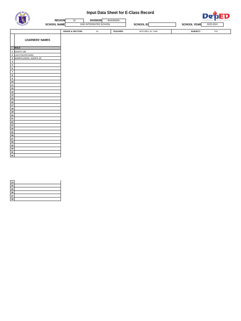 Grade 10 Eclass | PDF