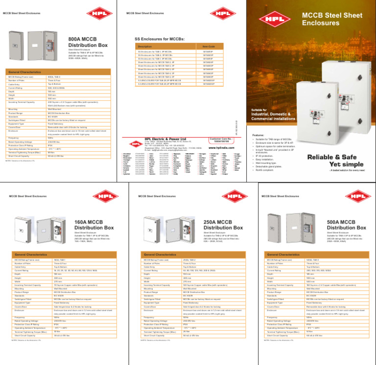 MCCB Enclosure | PDF