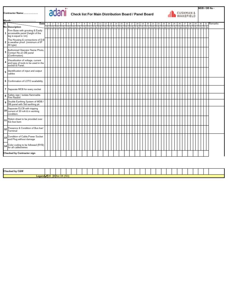 5.D B Check List | PDF