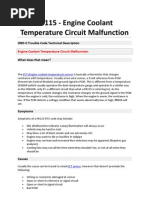 P0115 - Engine Coolant Temperature Circuit Malfunction