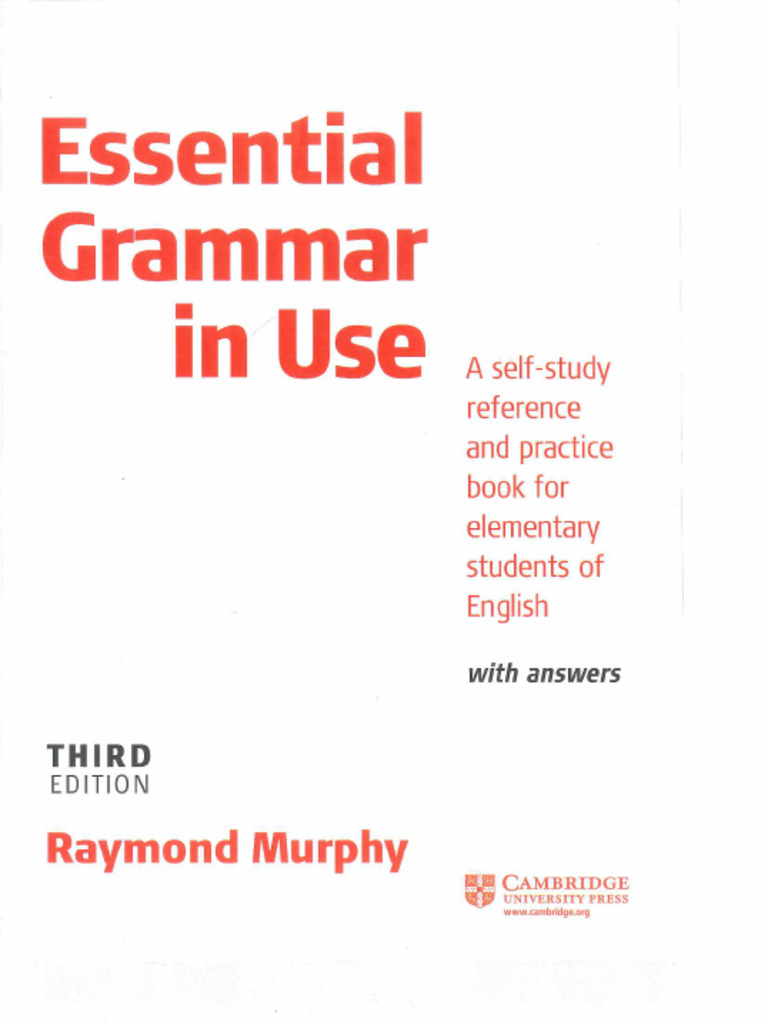 A1-A2 Essential - Grammar - in - Use | PDF