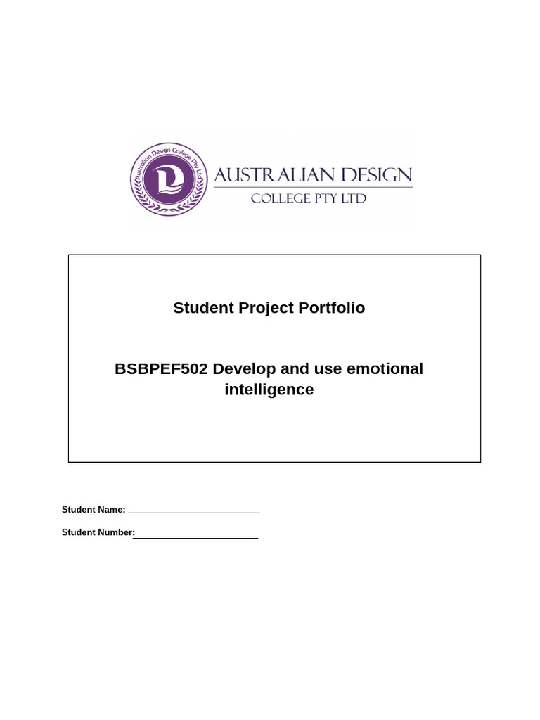 BSBPEF502 Project Portfolio | PDF