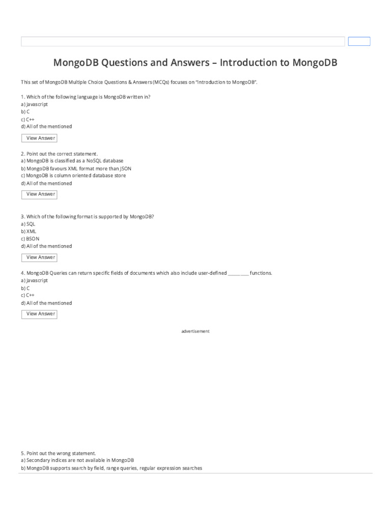 Mongo Basics | PDF
