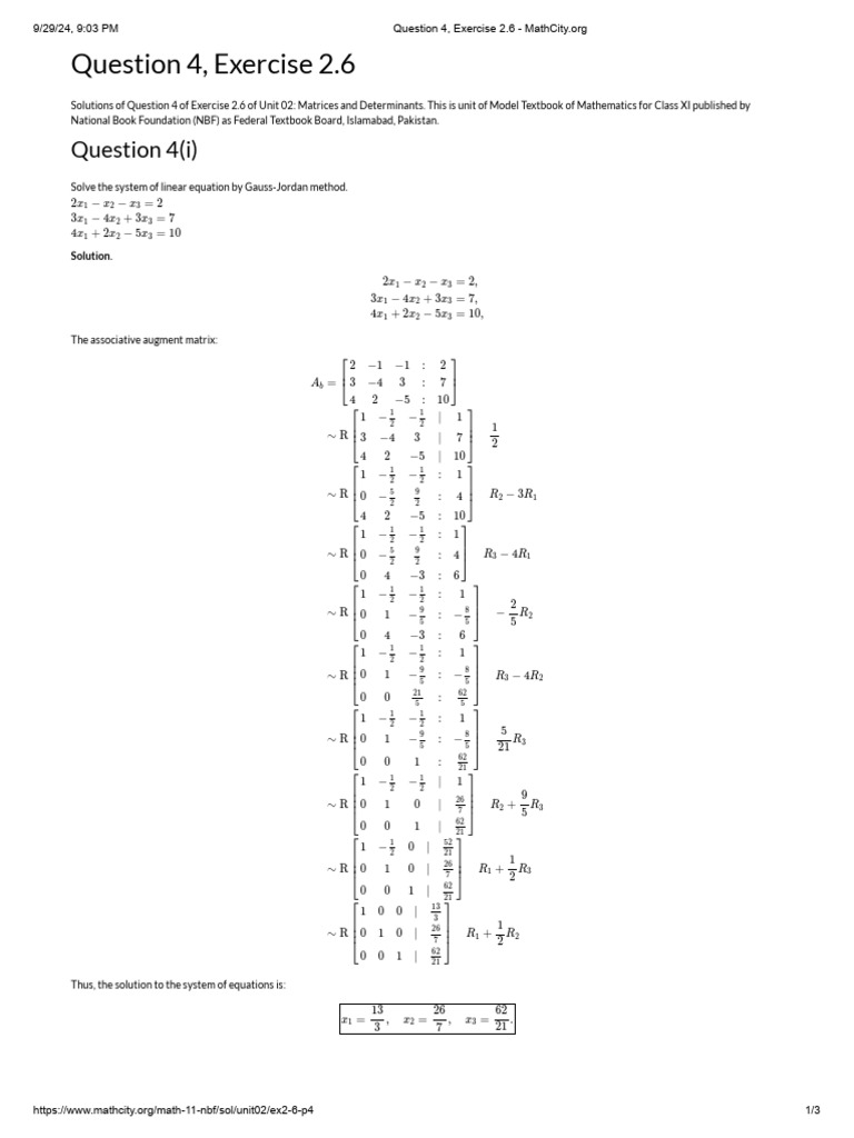 Question 4, Exercise 2.6 | PDF