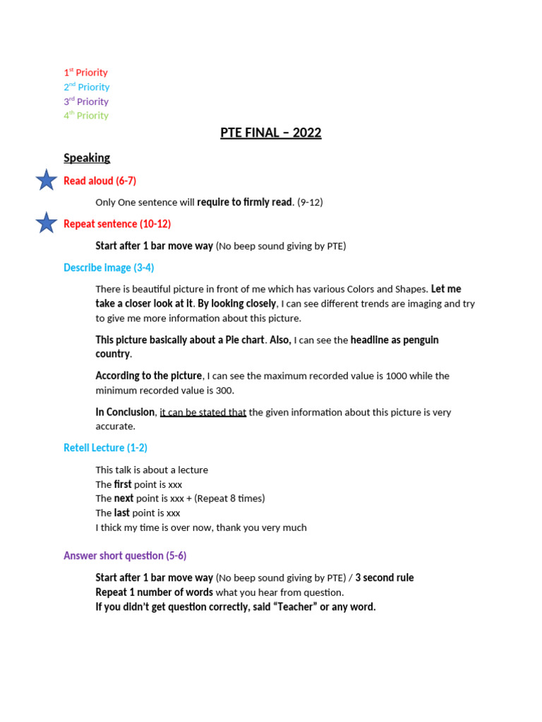 PTE Final | PDF