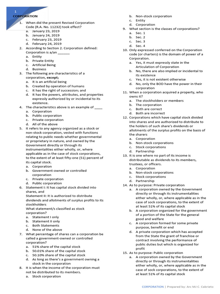 Corporation | PDF