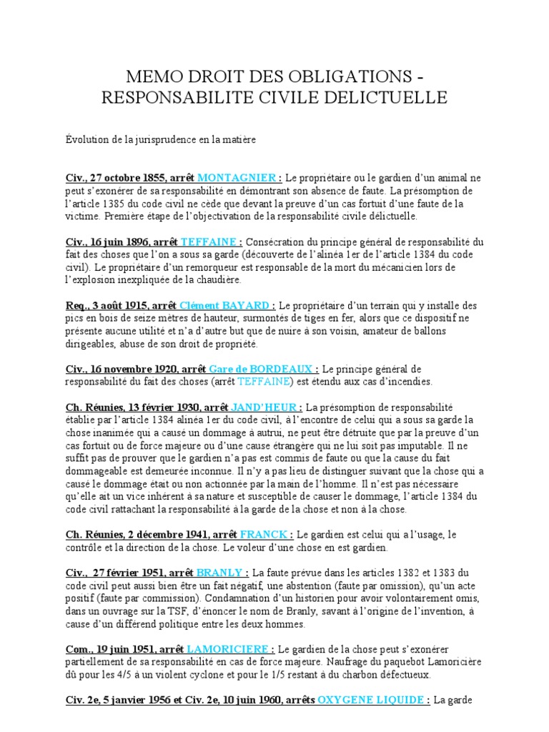 Évolution de la responsabilité civile | PDF