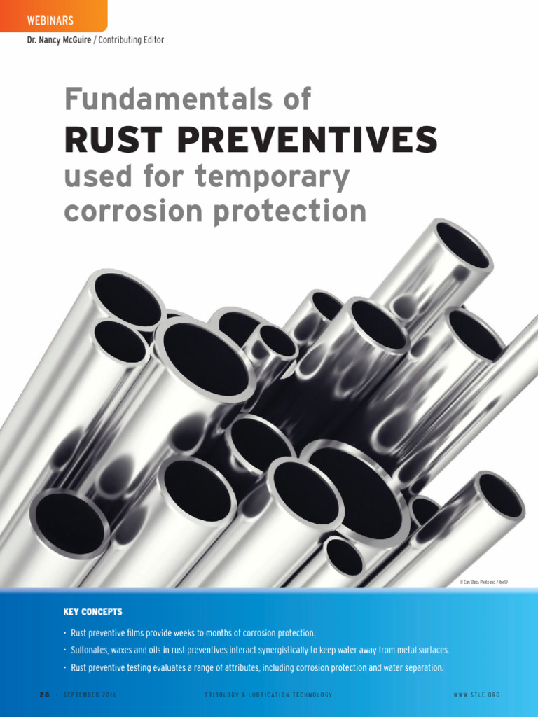 Fundamentals of RUST PREVENTIVES Used For Temporary Corrosion ...