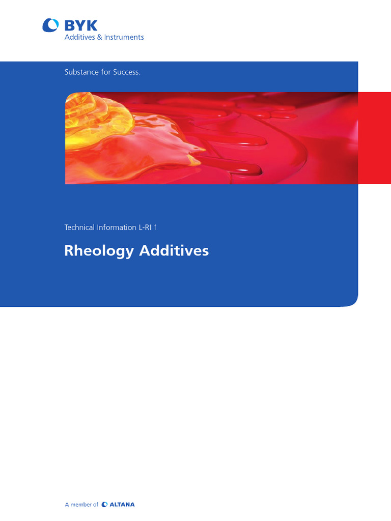 Rheology Additives for Coatings | PDF | Rheology | Viscosity