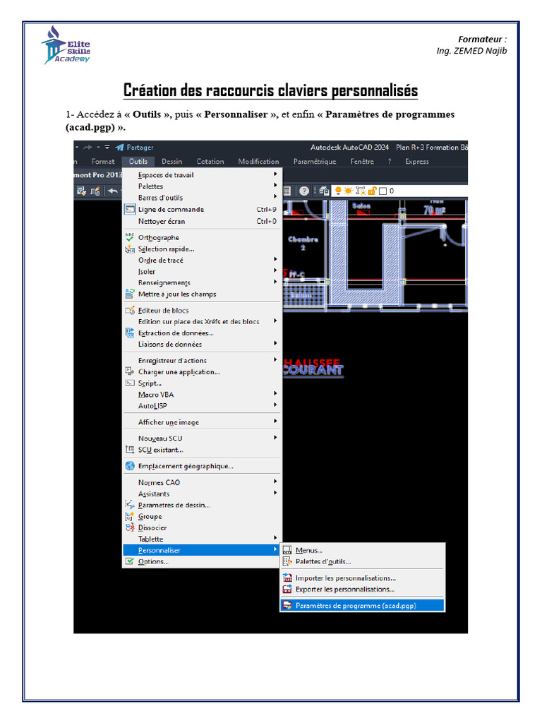 Création Des Raccourcis Autocad | PDF