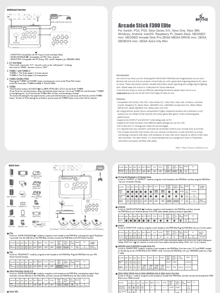 MAYFLASH F300 箱や取り扱い説明書 付き Amazon.co.jp: 【メーカー正規品/6カ月保証/日本語説明書付