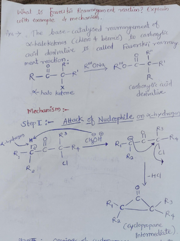 Favorskii Rearrangement Reaction | PDF