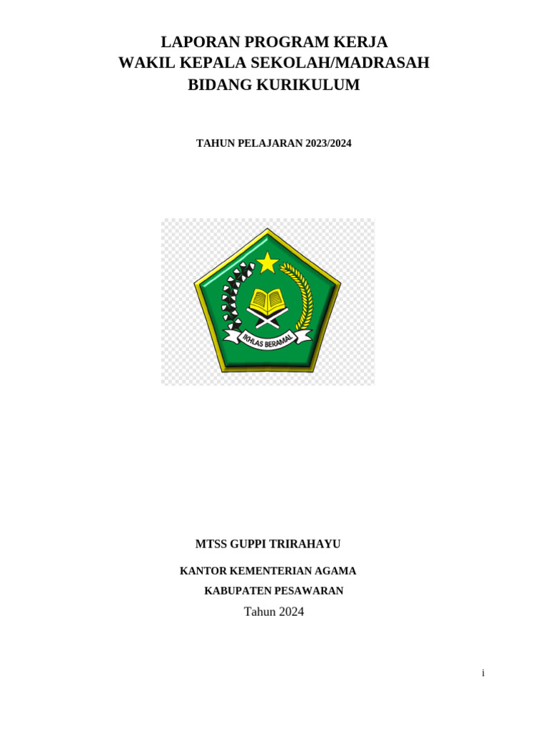 Program Kerja Waka Kurikulum