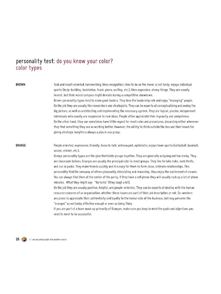 Temperament Analysis Pdf