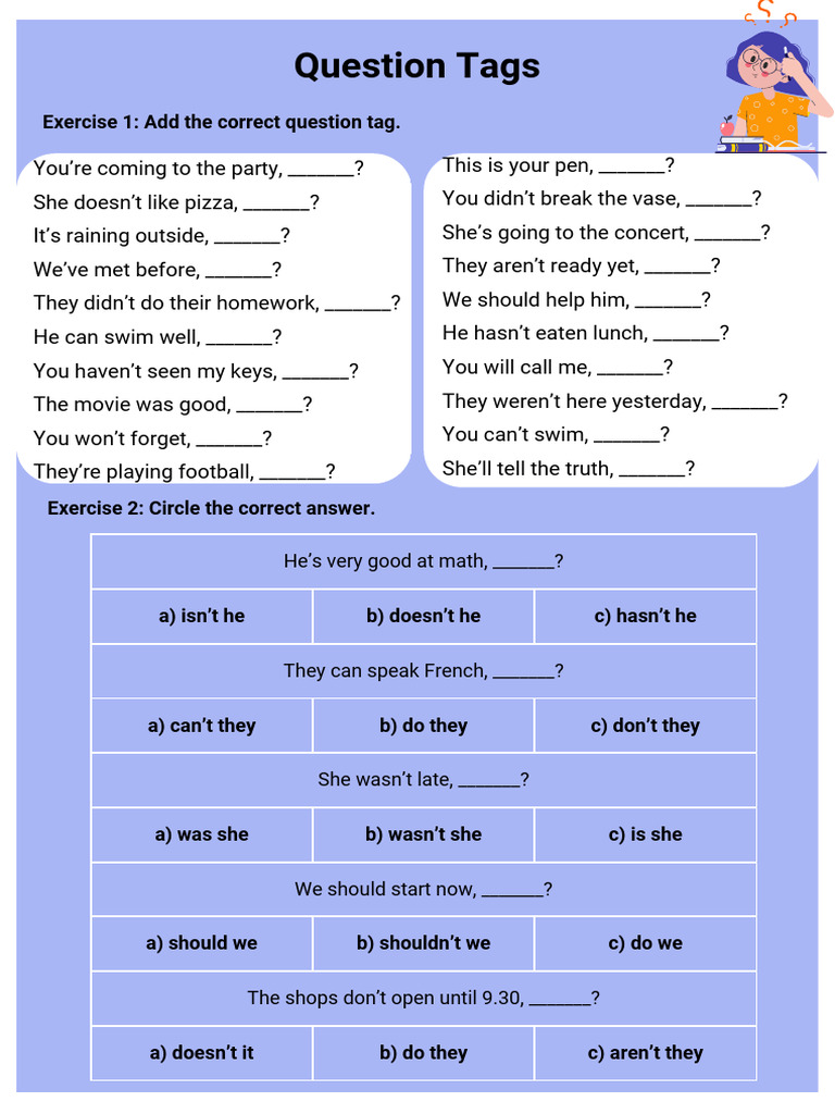 Questions Tag + Present Perfect | PDF